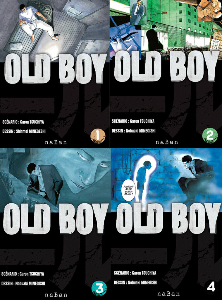 Cover des 4 tomes d'Old Boy, manga seinen