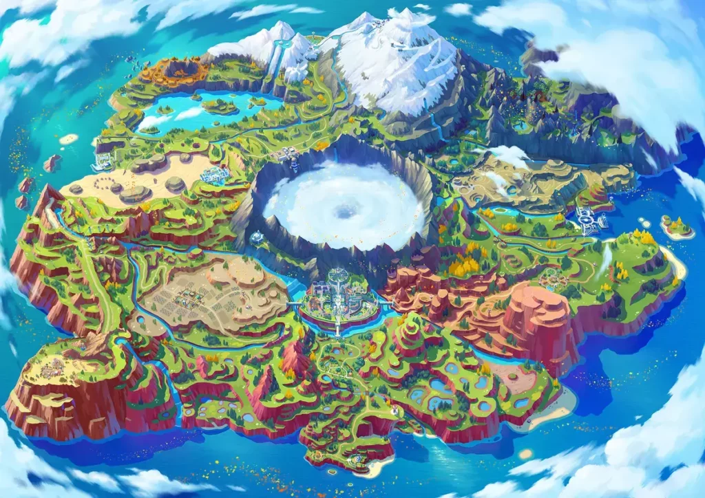 La région de Paldea dans Pokemon écarlate et violet