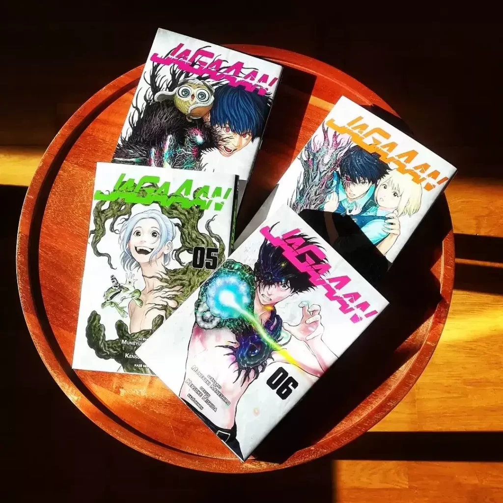 Tomes 3 à 6 de Jagaaan, manga seinen édité chez crunchyroll Kaze
