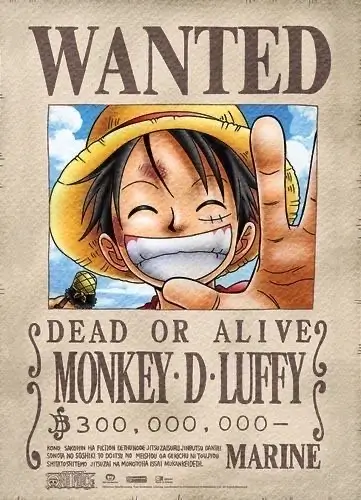 Affiche wanted luffy one piece