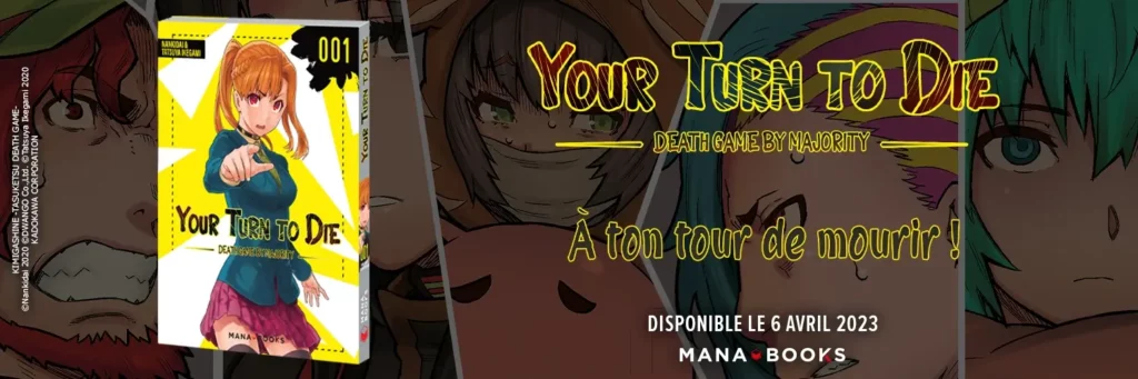 sortie le 6 avril de Your turn to die manga jeu vidéo