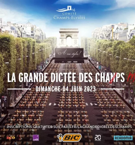 La plus grande dictée du monde va être organisée aux Champs-Elysées à Paris