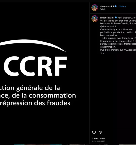 Des influenceurs ont reçu une injonction de la DGCCRP, devant l'afficher sur leur compte Instagram