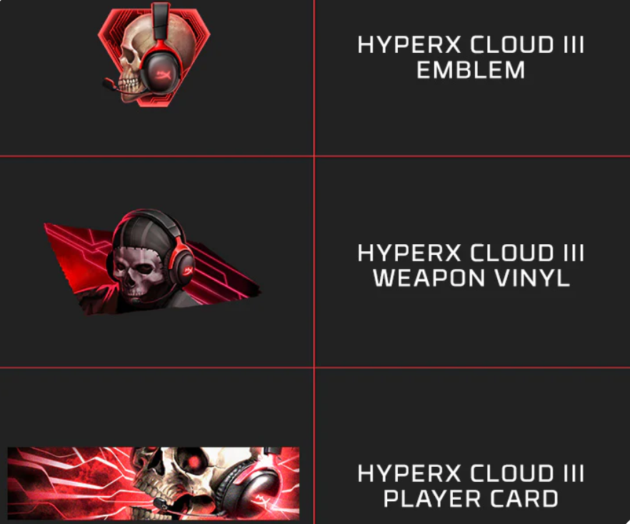 In-game content HyperX x Call of Duty collaboration
calling card emblem weapon vinyl 