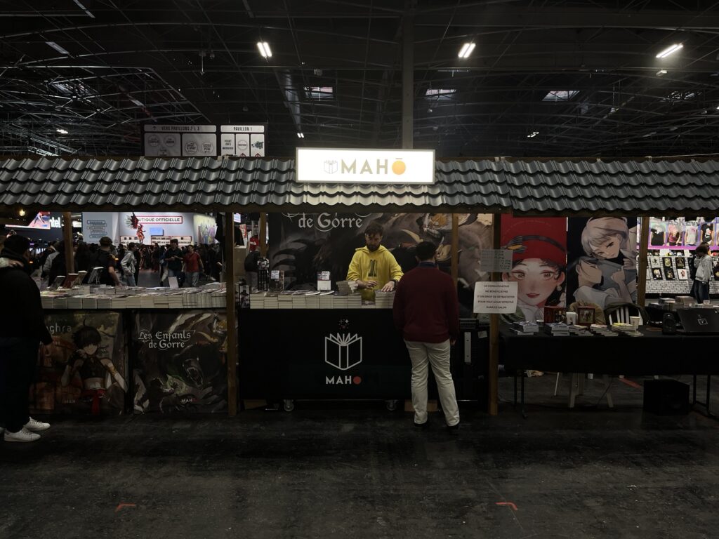 Le stand de Mahô Editions au sein du Quartier Manga !