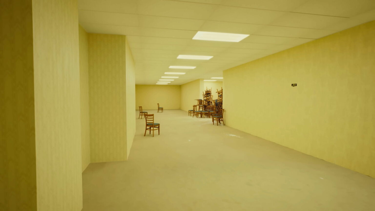 Backrooms : L’icône des creepypasta est disponible au cinéma Backrooms